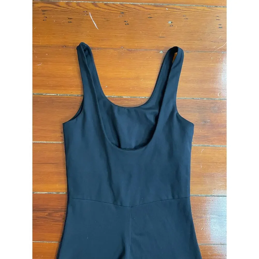Girlfriend Collective Bike Unitard Black Medium Compressive Romper Built In Bra - Picture 6 of 11